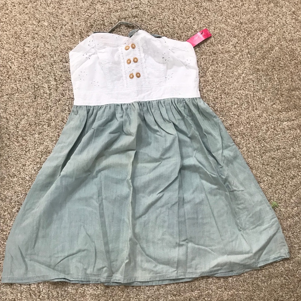 NEW White/Denim Sundress